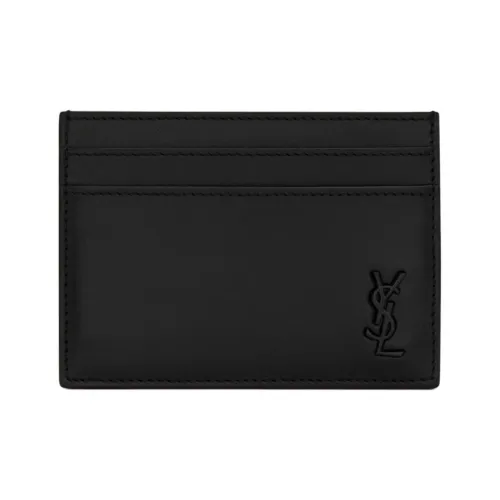 SAINT LAURENT Коровья кожа Держатель для карт Держатель для карт Мужской Черный