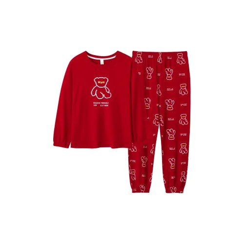 Song Qianya Пижамный комплект женский красный