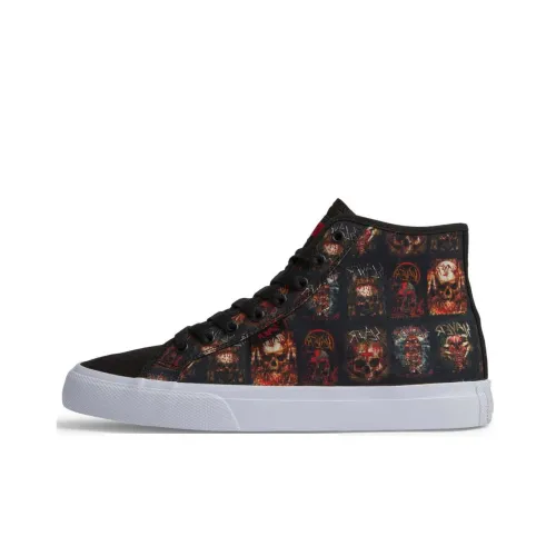 DC Shoes Устойчивые к истиранию высокие кроссовки для скейтбординга Мужские Черные Красные