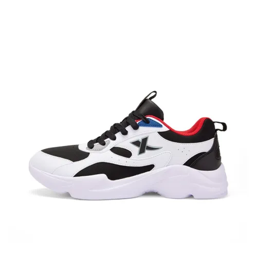 XTEP Износостойкий и водонепроницаемый Низкий топ Повседневная Беговая обувь Мужская Белый Черный Пепельно-серый