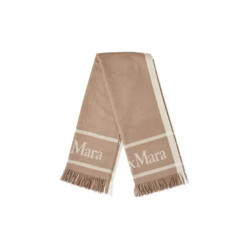 MaxMara Wool Knit Шарфы Унисекс Коричневый
