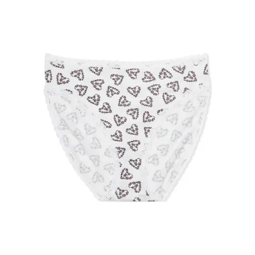 Victoria's Secret The LACIE Кружевная отделка Хлопок Высокая носка Трусики W F H Нижнее белье Женские 1 упаковка Белый