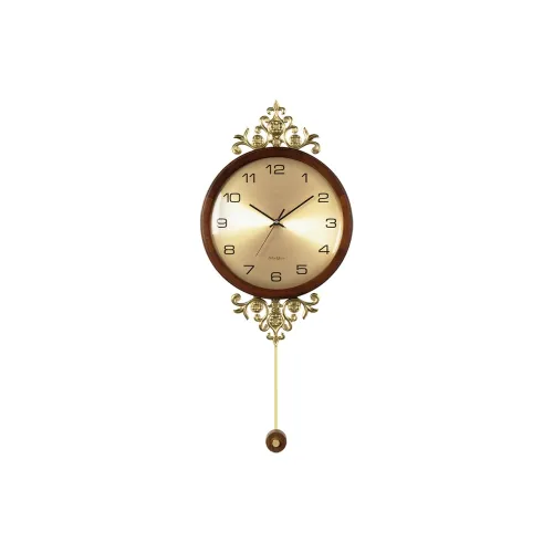 HENSE Кварцевый механизм массивная древесина настенный часы для гостиной унисекс золотой циферблат модель HP2025