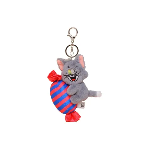 HUGKIS x WARNER Персонажи Том и Джерри Конфетный Цвет Брелок Набор Кукол Плюшевая Подвеска 12 см Рекомендуемая Высота