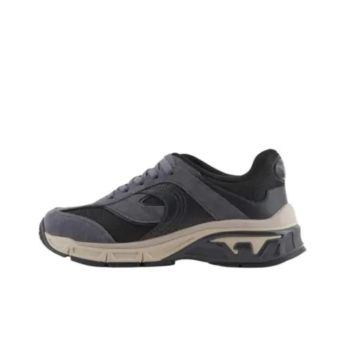 EMPORIO ARMANI Travel Business Travel Series Низкий Топ Casual Мужской Синий