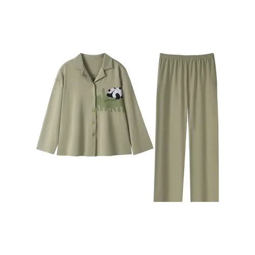 Dream Heart Пижамный комплект женский зеленый