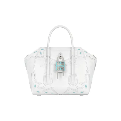 GIVENCHY Antigona Lock Телячья кожа Сумка Мини Женская Айвори Белый
