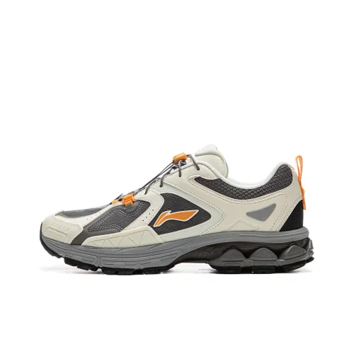 LINING Support 2,0 Trail V2 Поддержка Устойчивость к истиранию Низ Отказ от удара Низкий Топ Беговые кроссовки Мужской Хаки Белый