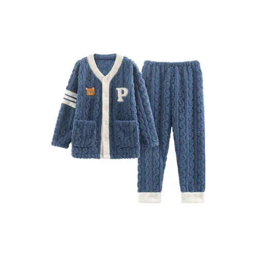 The Story Of The Flower Season Пижамный комплект Мужской Королевский синий