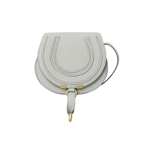 Chloe Marcie с рельефной телячьей кожей седельная сумка сумка через плечо маленькая женская пыльно-голубой