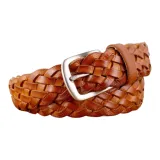 Коричневый, серебристая пряжка