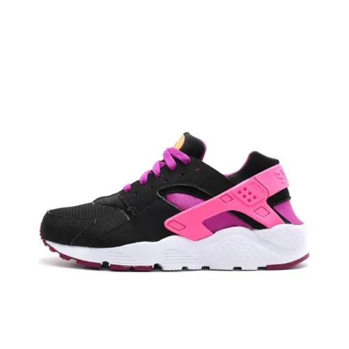 Nike Huarache Run Slip-resistant Abrasion-resistant Low Top Детские беговые кроссовки Черный Подростки