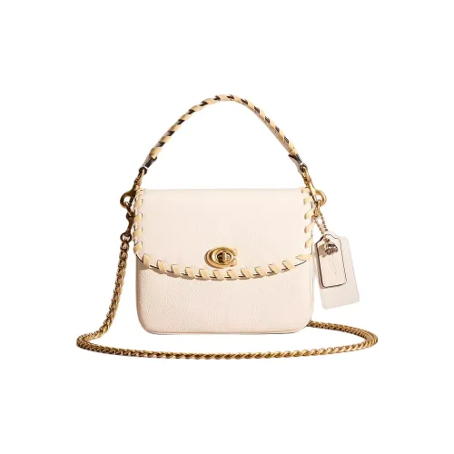 COACH Cassie Полированная кожа с галькой Сумка через плечо Женская Мел