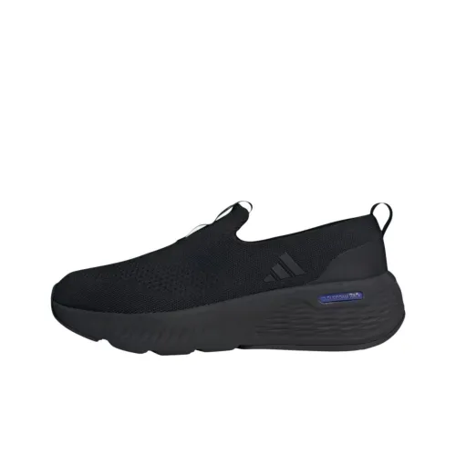 Adidas Cloudfoam Slip-resistant Abrasion-resistant Low Top Casual Shoes Men's Black Adidas Cloudfoam Противоскользящий Устойчивый к истиранию Низкий Топ Повседневная Обувь Мужская Черная