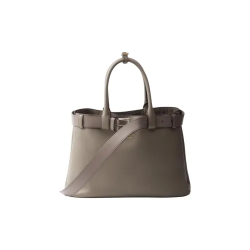 PRADA Сумка через плечо из кожи сумка большого размера женская цвет глина серый