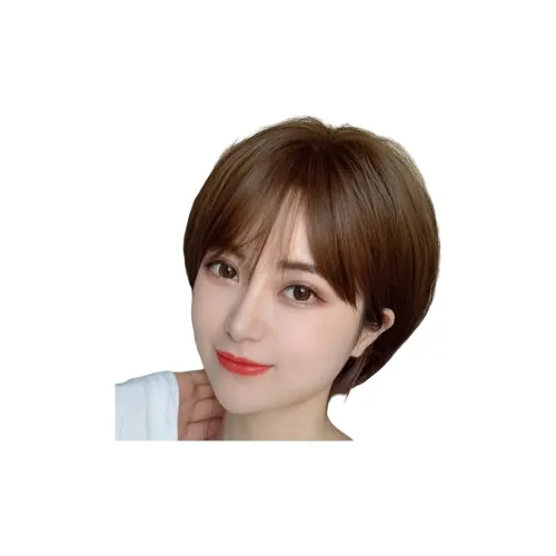 LOUIS FERRE LUIGI Лайт EDITION Девичий Женские Перука Полная Голова к Голове Круглый Топ Вязаный Жилет Короткий Прямые волосы