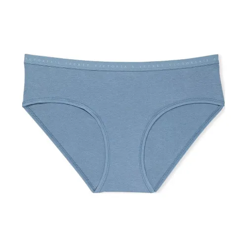 Victoria's Secret Эластичный хлопок Hiphugger Panty Выцветший деним нижнее белье женское 1 упаковка синий