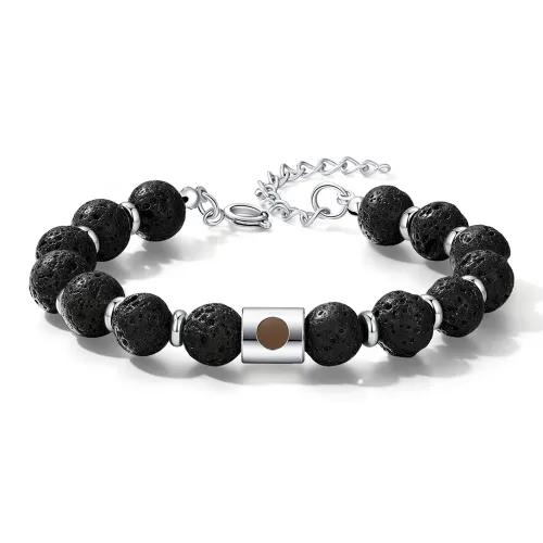 YFANXI Браслеты из вулканического камня Мужские