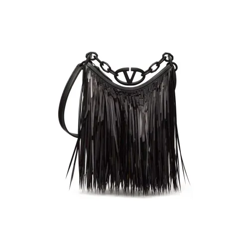 Valentino Блестки Портативный Crossbody Сумка Сумка через плечо Мини Женская Черная