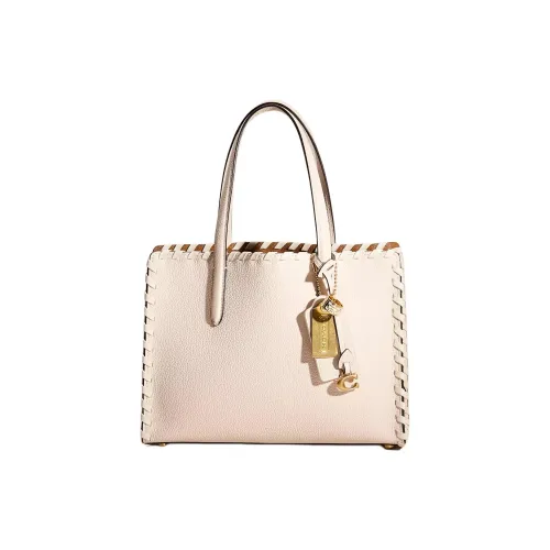 COACH Carter Полированная кожа с галькой сумка через плечо сумка женская латунь мел