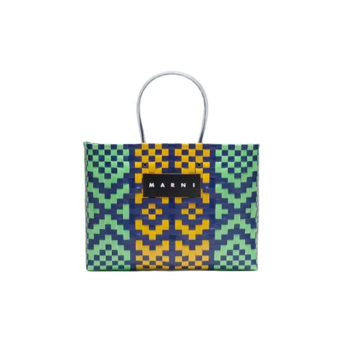 MARNI Полипропиленовая пластиковая сумка-корзина тоут-сумка сумка для покупок маленькая сумка женская зеленая желтая и синяя