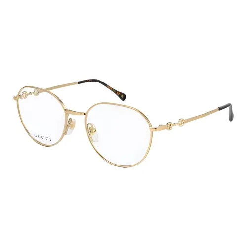 GUCCI Сплав Металл Круглые Оправы для очков Женские Золото Коричневый