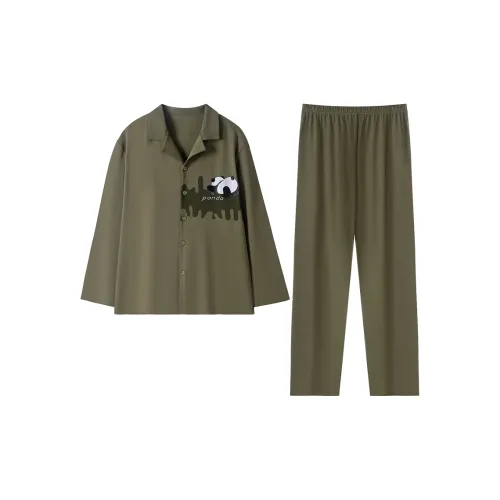 Dream Heart Пижама Комплект Мужской Темно-Зеленый