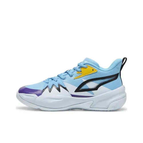 PUMA Genetics Детская баскетбольная обувь Low Top Синий с Белым Lettering Школьный возраст