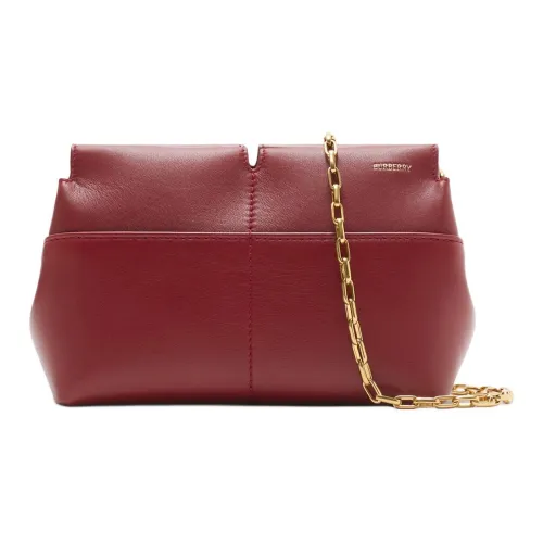 Burberry Гладкая Телячья Кожа Одно Плечо Через Плечо Клатч Женский Красный