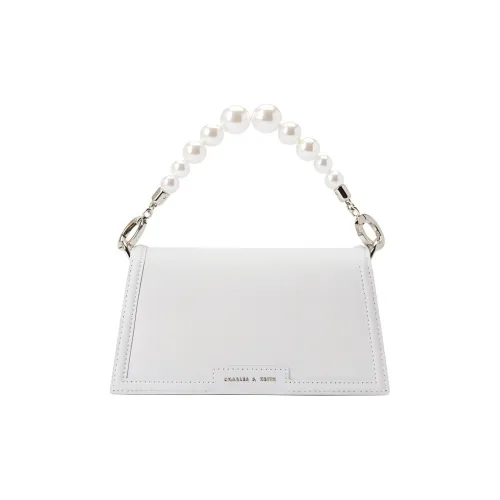 CHARLES KEITH Свадебная Корова Кожа Маленькая Квадратная Сумка Сумка через плечо Сумка Обычная Женская Белая