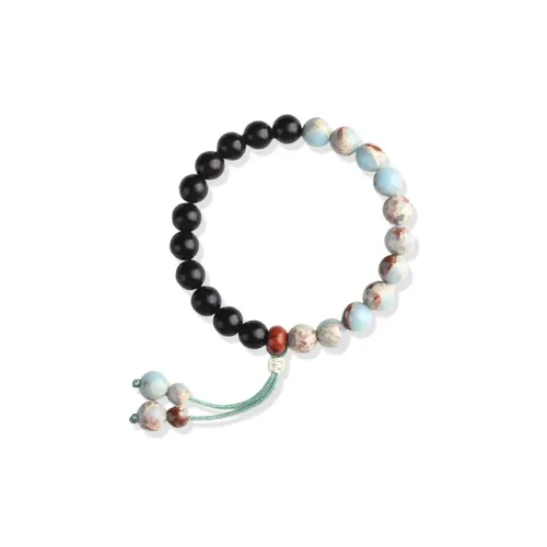 WANLIACC Ткань Эбеновый Шоушань Камень Браслет Унисекс