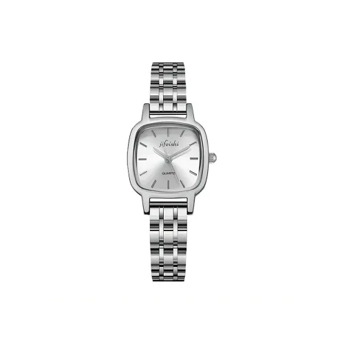 JIFEISHI Кварцевый механизм стальной ремешок женские часы белый циферблат