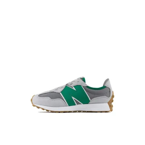 New Balance NB 327 Устойчивый к истиранию Дышащий Низкий Топ КIDS Лайфстайл Обувь Серый Зеленый Детская Обувь для Возраста 3-7 Лет