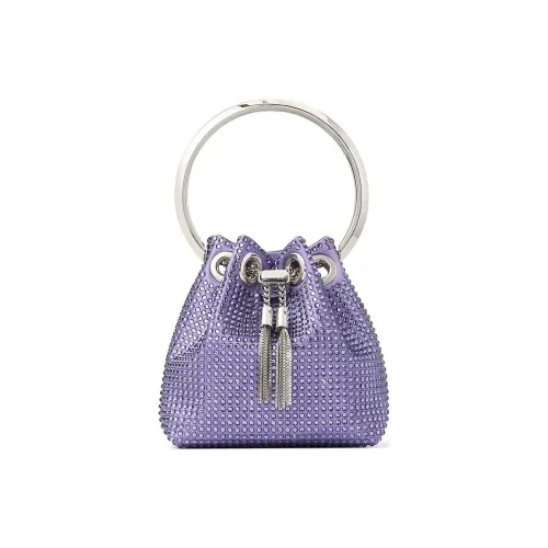 Jimmy Choo Сатиновая сумка через плечо мини-сумка женская фиолетовая