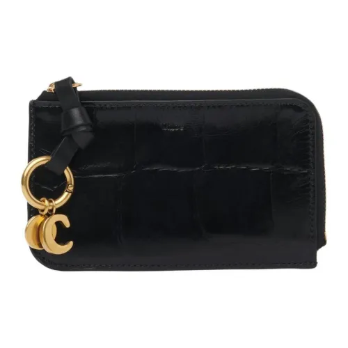 Chloe Яркий Телячья кожа Кошелек Женские Черный