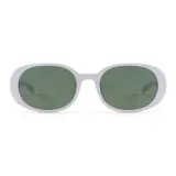 Белая рамка с зелеными линзами