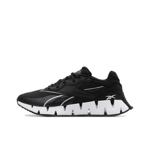 Reebok Zig Dynamica 4 Low Топ Беговые кроссовки Женские Черный белый