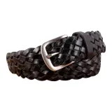 Черный с серебряной пряжкой