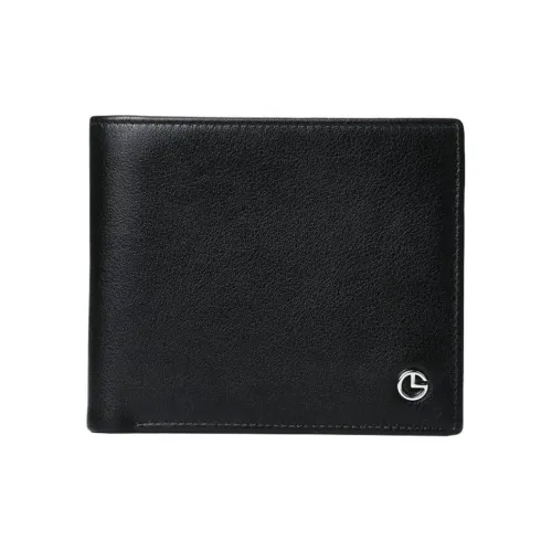 GOLDLION Кошелек из натуральной коровьей кожи мужской черный