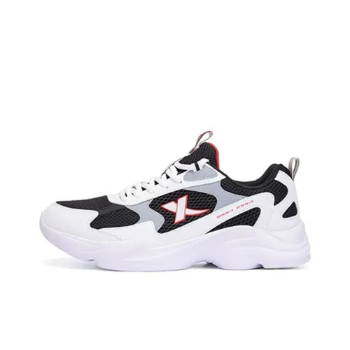 XTEP Износостойкий Дышащий Противоскользящий Низкий Топ Повседневная Обувь Мужская Черный Белый