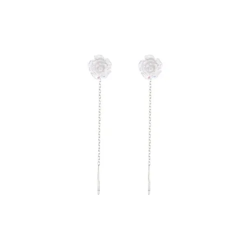 Серьги-подвески Stud из серебра S925 с плетеным пучком женские
