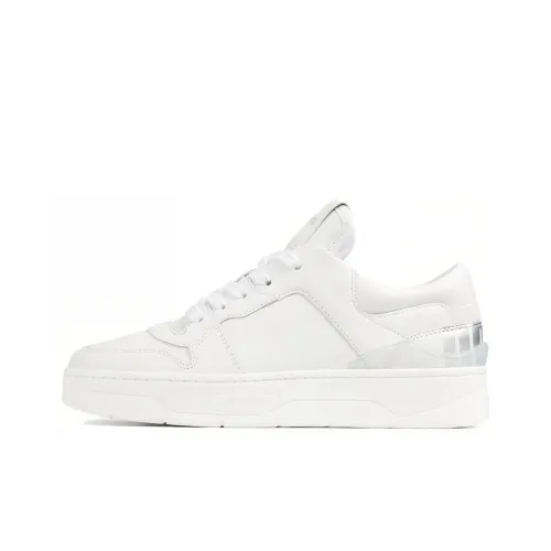 Jimmy Choo Florent Low Топ Скейтборд Кроссовки Женские Белые