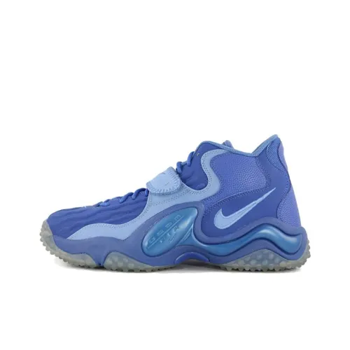 Nike Air Zoom Turf Jet 97 Амортизаторы Shock Absorbers Противоскользящий MID Топ Баскетбольные кроссовки Мужской Синий