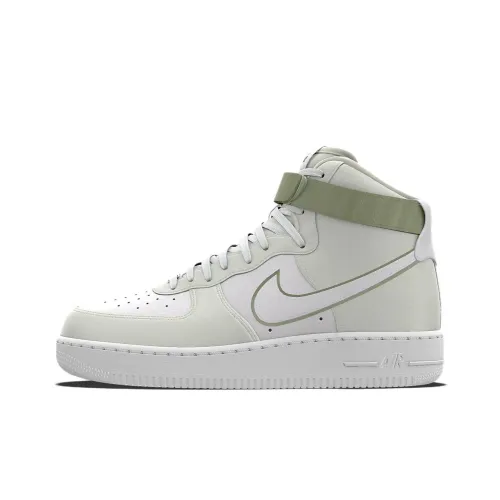 Nike Air Force 1 Slip Resistant Abrasion Resistant Высокие Кроссовки для скейтбординга Мужские Белые Зеленые