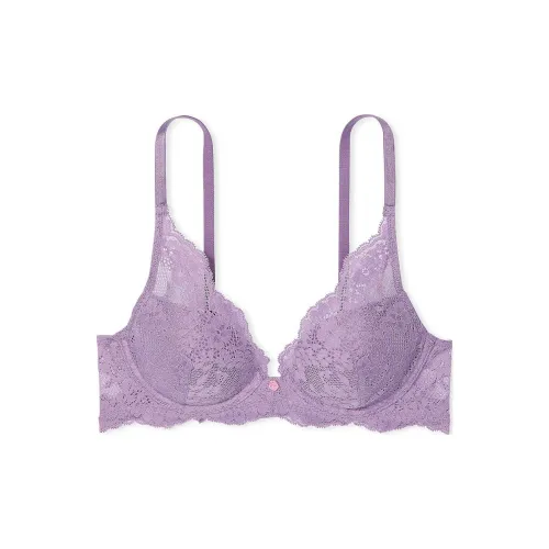 Victoria's Secret Fantasy Collection Dream Angels Кружево Легкий Бюстгальтер с Легким Наполнителем Plunge Frozen Plum Бюстгальтер Женский Frozen Plum
