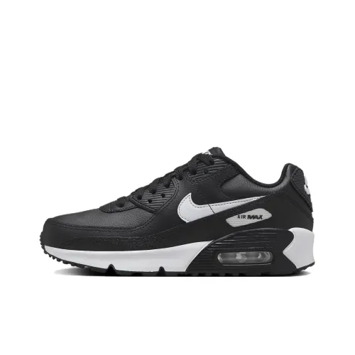 Nike Air Max 90 Low Топ Детские беговые кроссовки Черный Белый