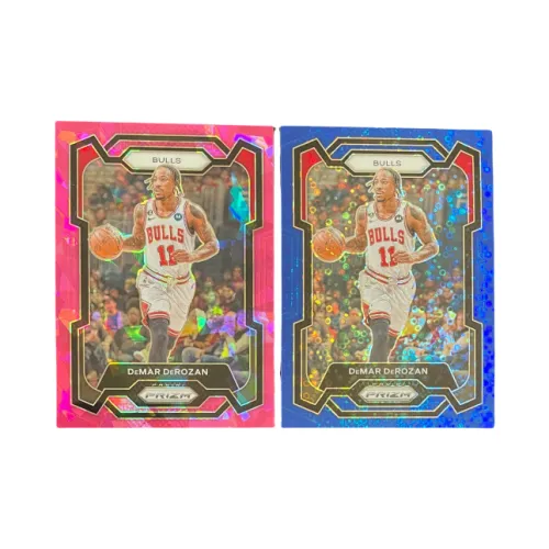 PANINI 2023-24 Prizm Bulls DeMar DeRozan Crush Ice Refraction+DeRozan 010 150 Blue Bubbles Игрок Карта пройдет Through
