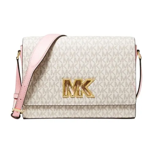 MICHAEL KORS Покрытый холст Сумка через плечо Средняя Женская Ванильный белый и Розовый