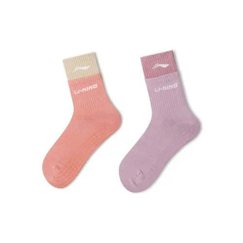LINING Розовый+Фиолетовый 2 шт Женские MID Носки до икры