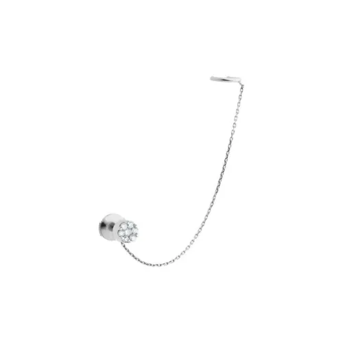 Redline Белый Золото Серьги с Бриллиантами Женские Серебро